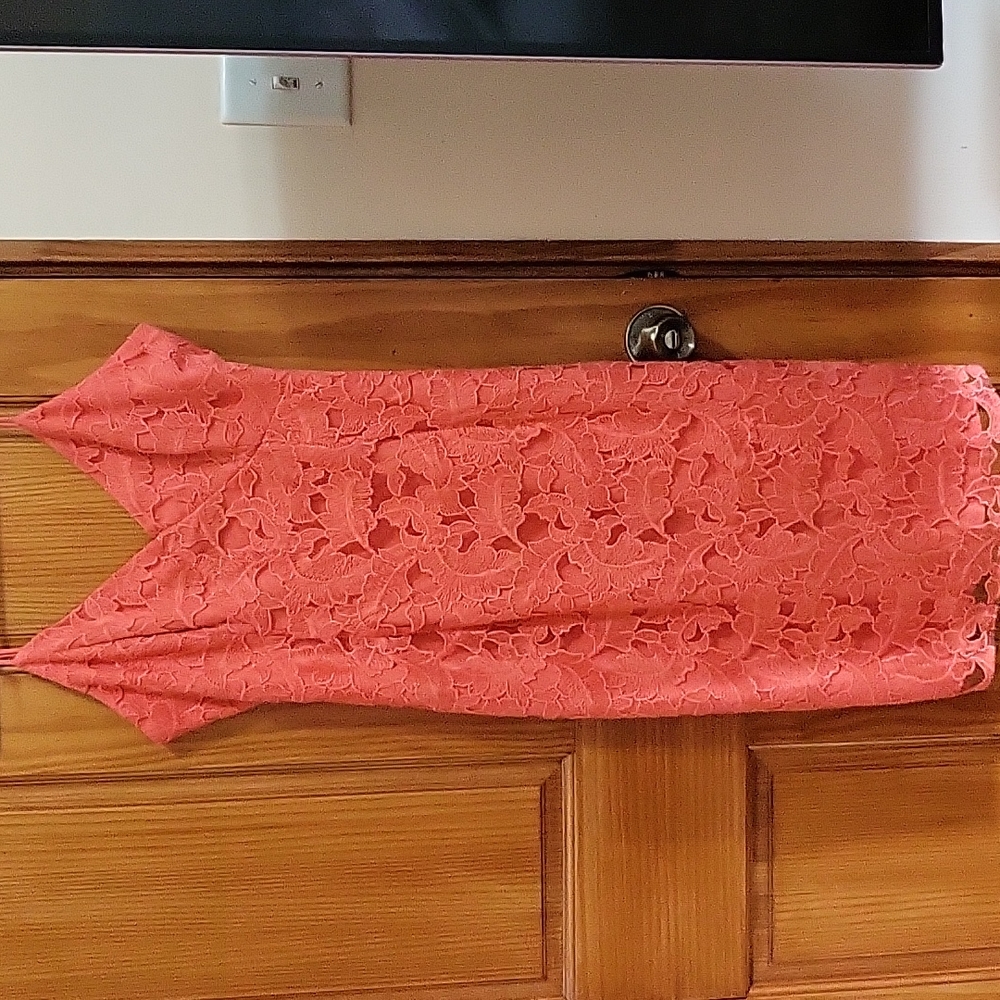 Guess orange lace dress